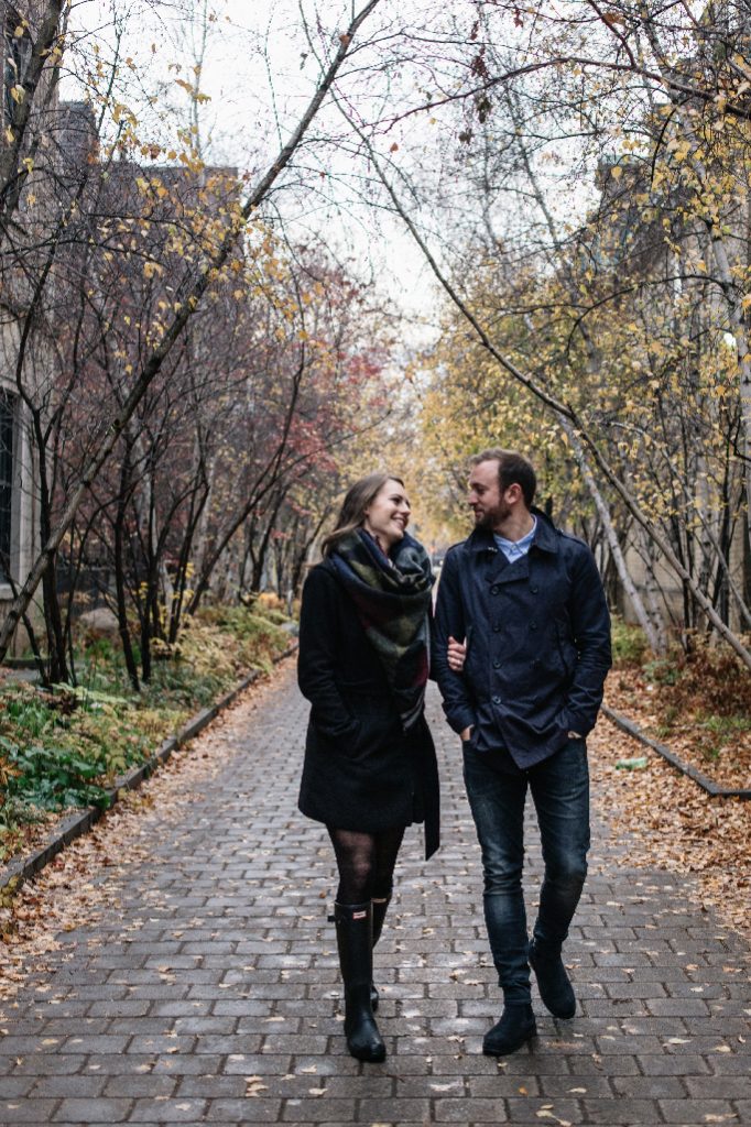 engagement photos at the university of Toronto