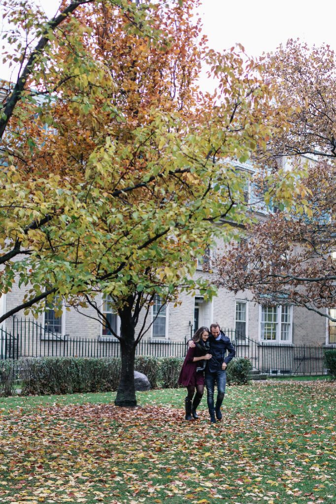 engagement photos at the university of Toronto