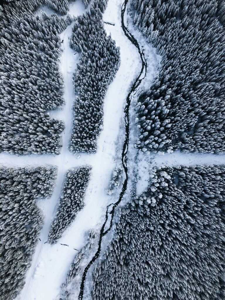 aerial view of whistler canada